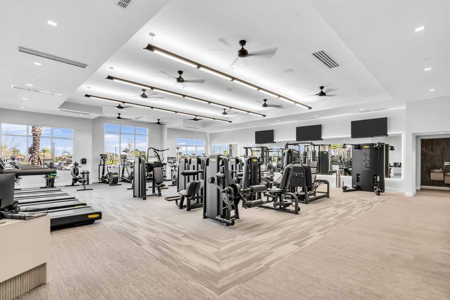 State-of-the-art fitness center at Esplanade at Azario, Lakewood Ranch