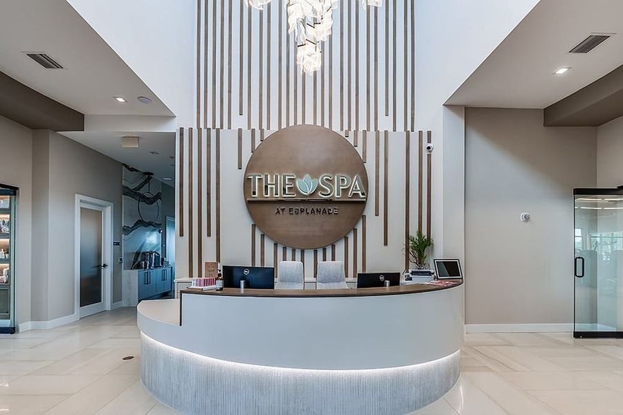 The Spa at Esplanade wellness center reception, Lakewood Ranch